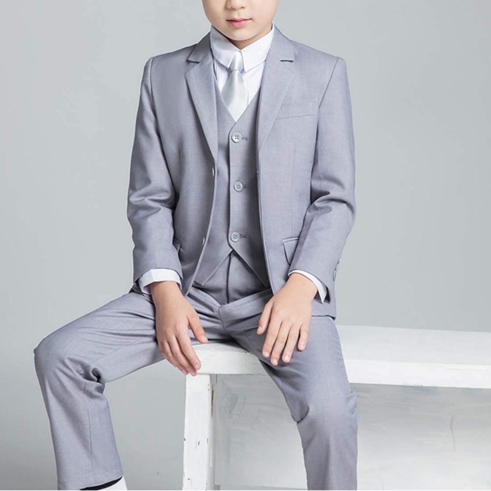Boys Slim Fit 5-Piece Suit